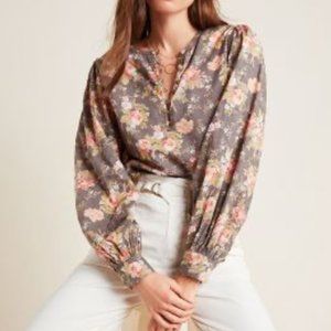 Anthropologie Michaela Peasant Blouse Top EUC